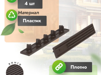 Заглушка для террасной доски ДПК 150x22 мм (компл. 4 шт) венге