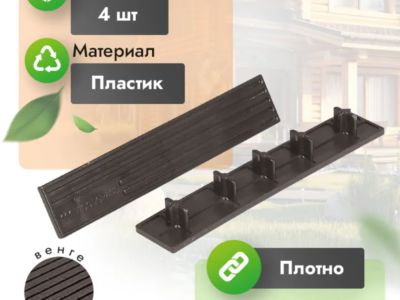Заглушка для террасной доски ДПК 150x28 мм (компл. 4 шт) венге