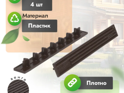 Заглушка для террасной доски ДПК 200x24 мм (компл. 4 шт) венге