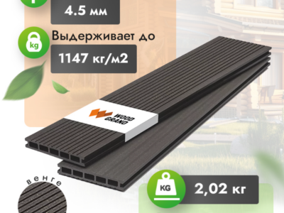 Террасная доска ДПК Пенза 140 на 20 венге