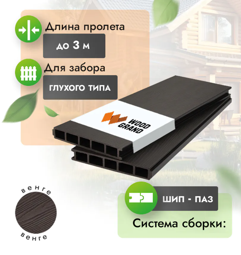 Заборная доска ДПК ESTET антрацит