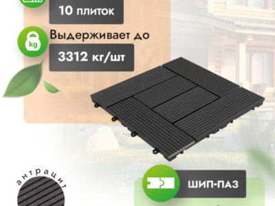 Садовый паркет МПК Modern «Антрацит»