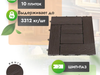 Садовый паркет МПК Modern «Венге» с тиснением